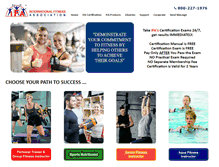 Tablet Screenshot of ifafitness.com